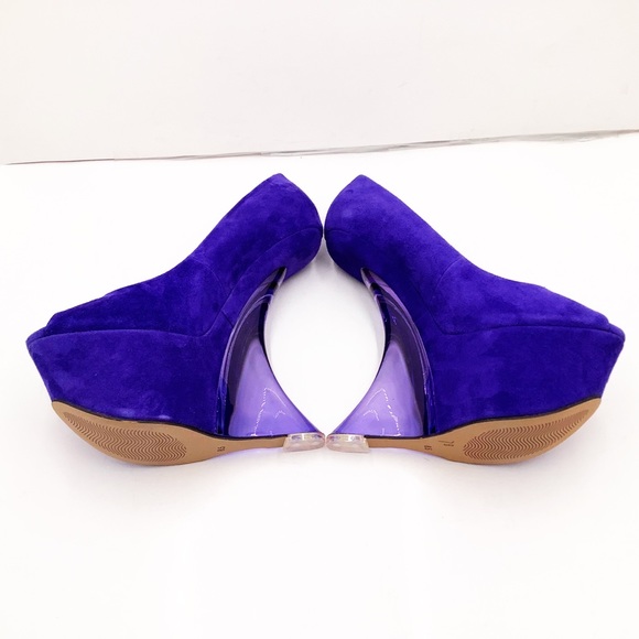 🆕Zigi Girl} GLOW Peep Toe Plexiglass Wedge Shoe - Picture 7 of 13
